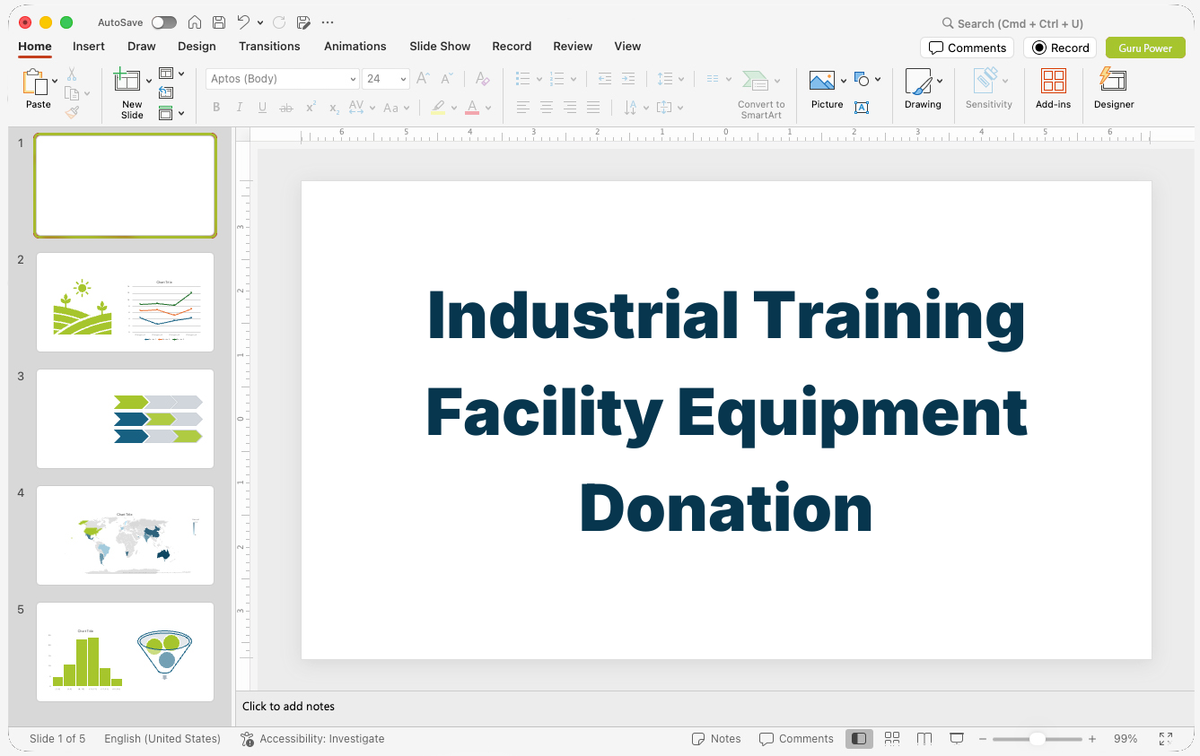 Industrial Training Facility Equipment Donation Presentation