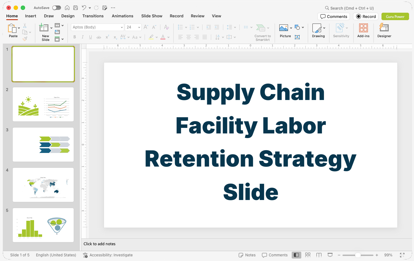 Supply Chain Facility Labor Retention Strategy Slide-Deck