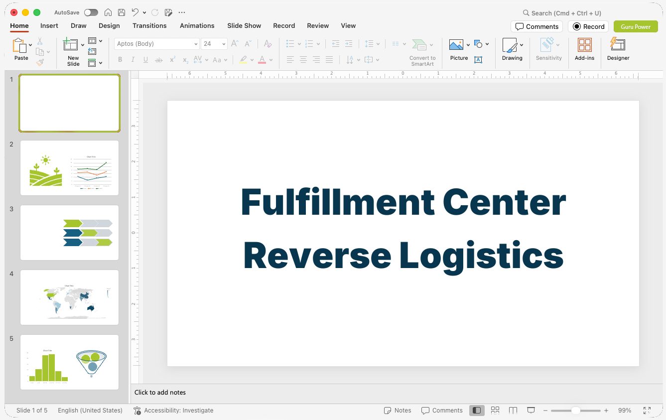 Fulfillment Center Reverse Logistics Proposal Presentation