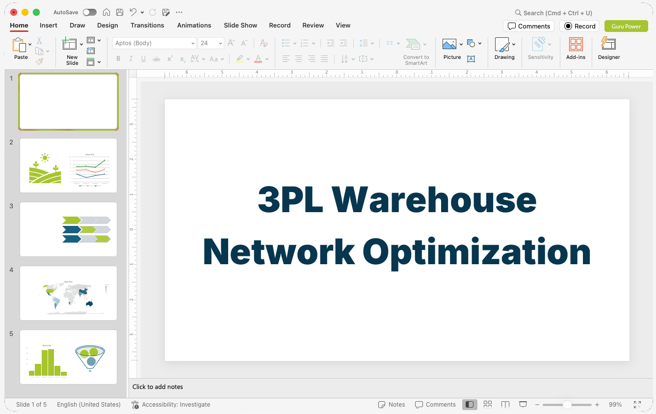 3PL Warehouse Network Optimization Pitch-Deck