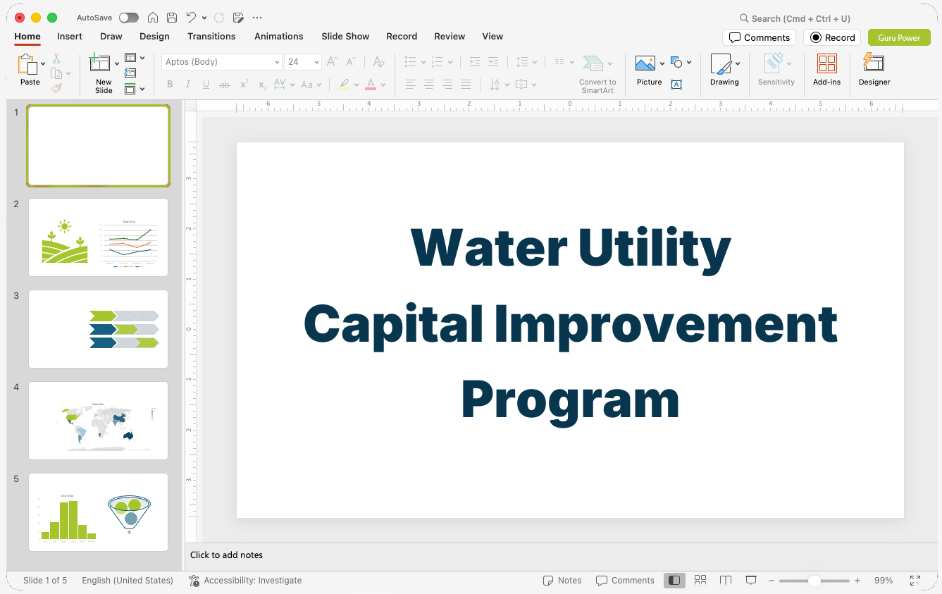 Water Utility Capital Improvement Program Pitch-Deck