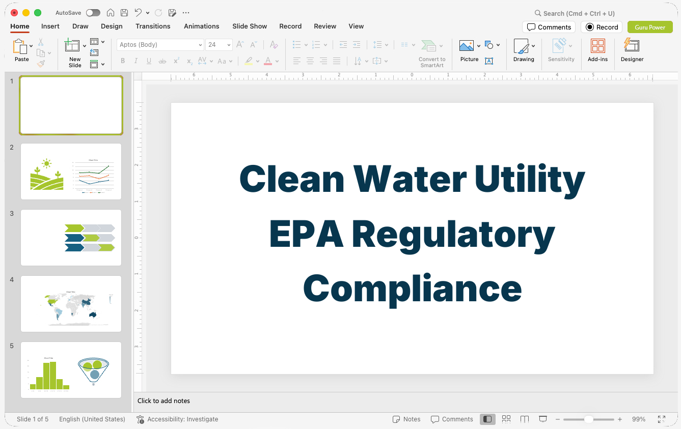 Clean Water Utility EPA Regulatory Compliance Deck