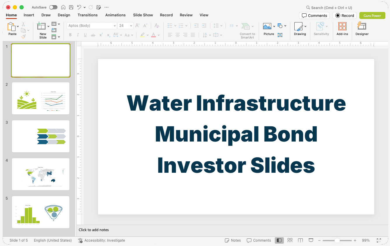 Water Infrastructure Municipal Bond Investor Slides