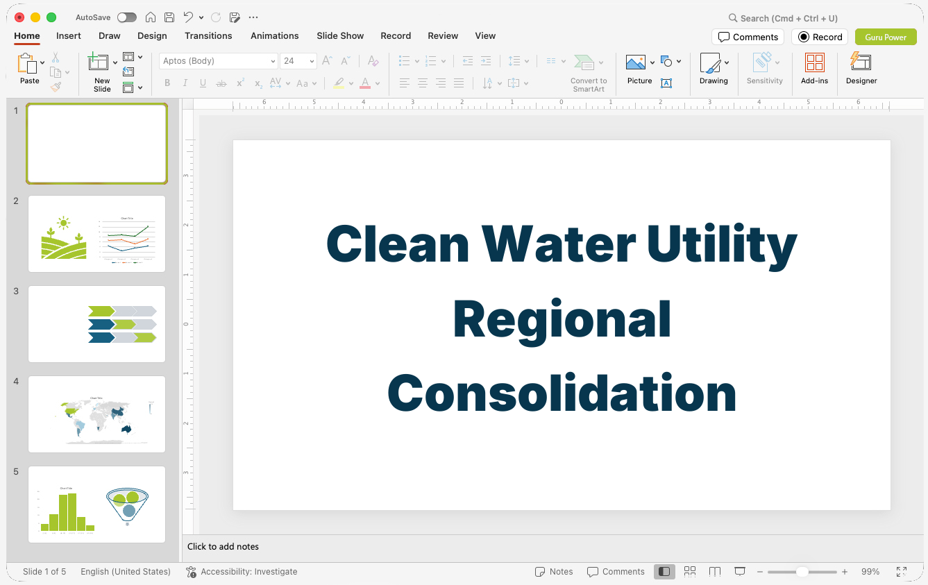 Clean Water Utility Regional Consolidation Pitch-Deck