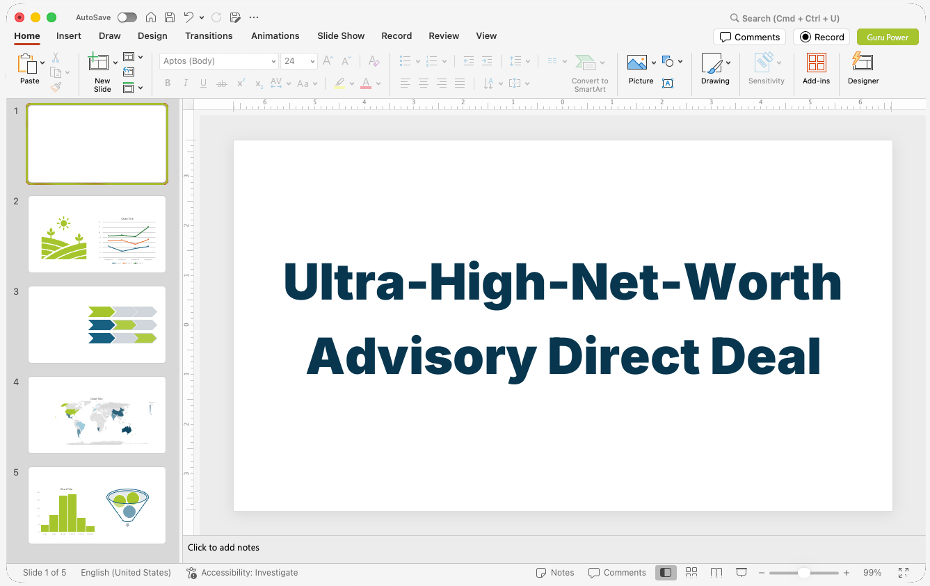 Ultra-High-Net-Worth Advisory Direct Deal Pitch-Deck