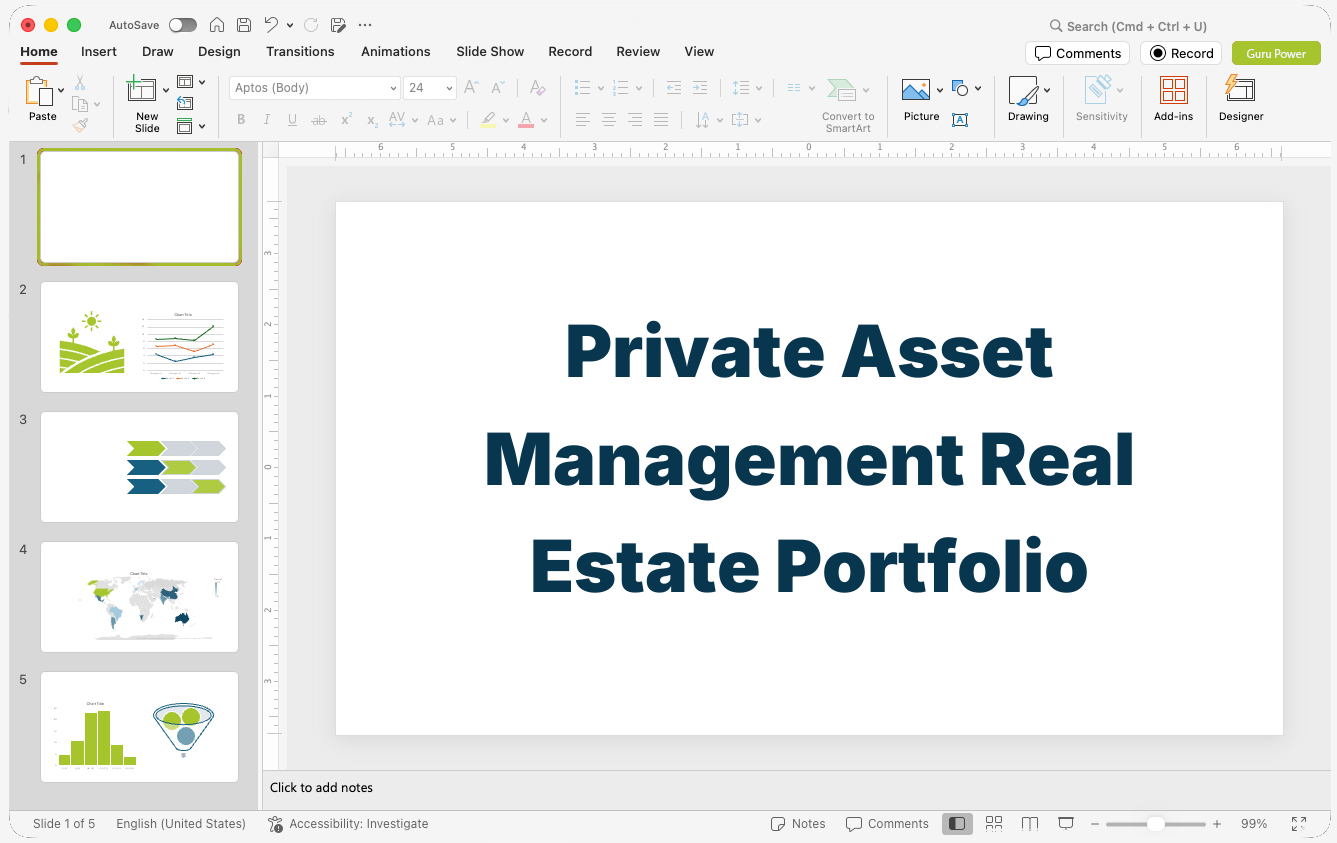 Private Asset Management Real Estate Portfolio Presentation