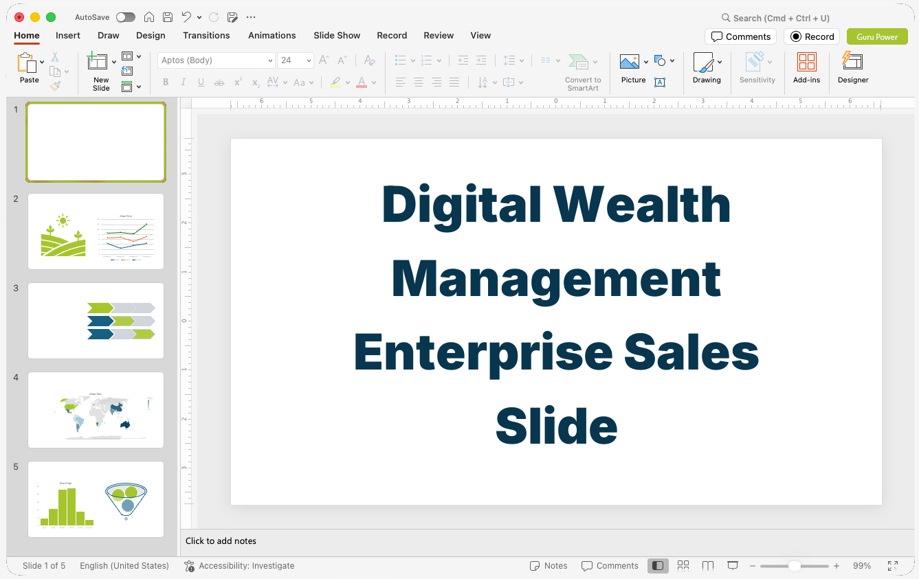 Digital Wealth Management Enterprise Sales Slide-Deck
