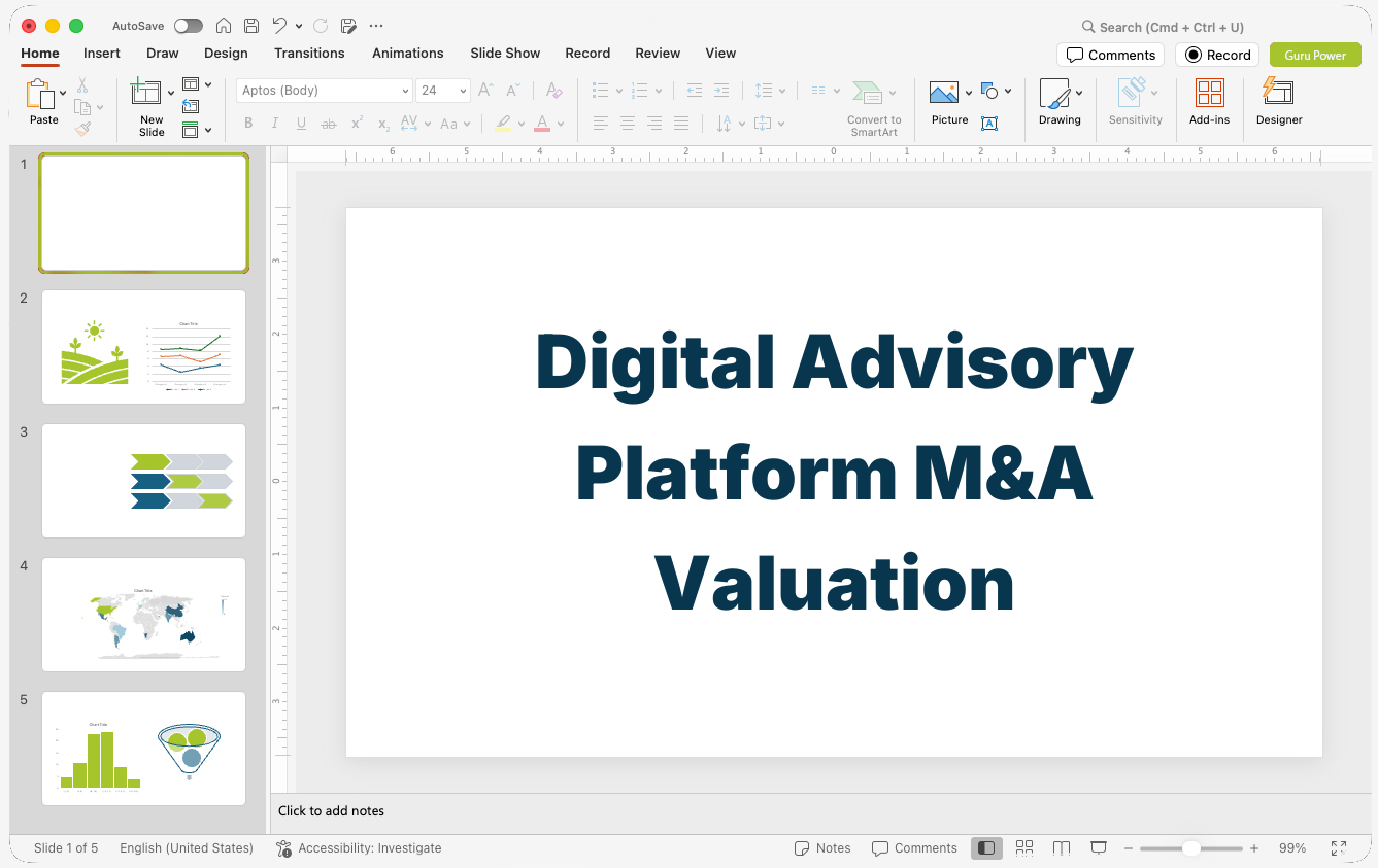 Digital Advisory Platform M&A Valuation Deck