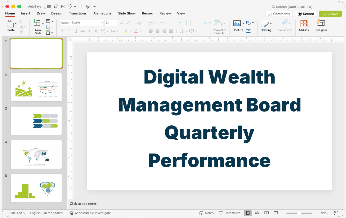 Digital Wealth Management Board Quarterly Performance Presentation