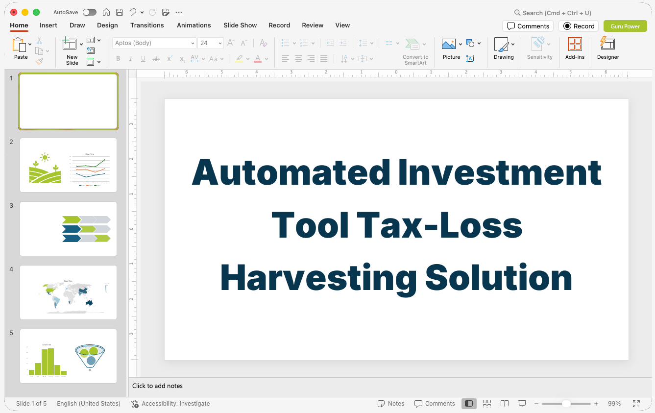 Automated Investment Tool Tax-Loss Harvesting Solution Pitch-Deck