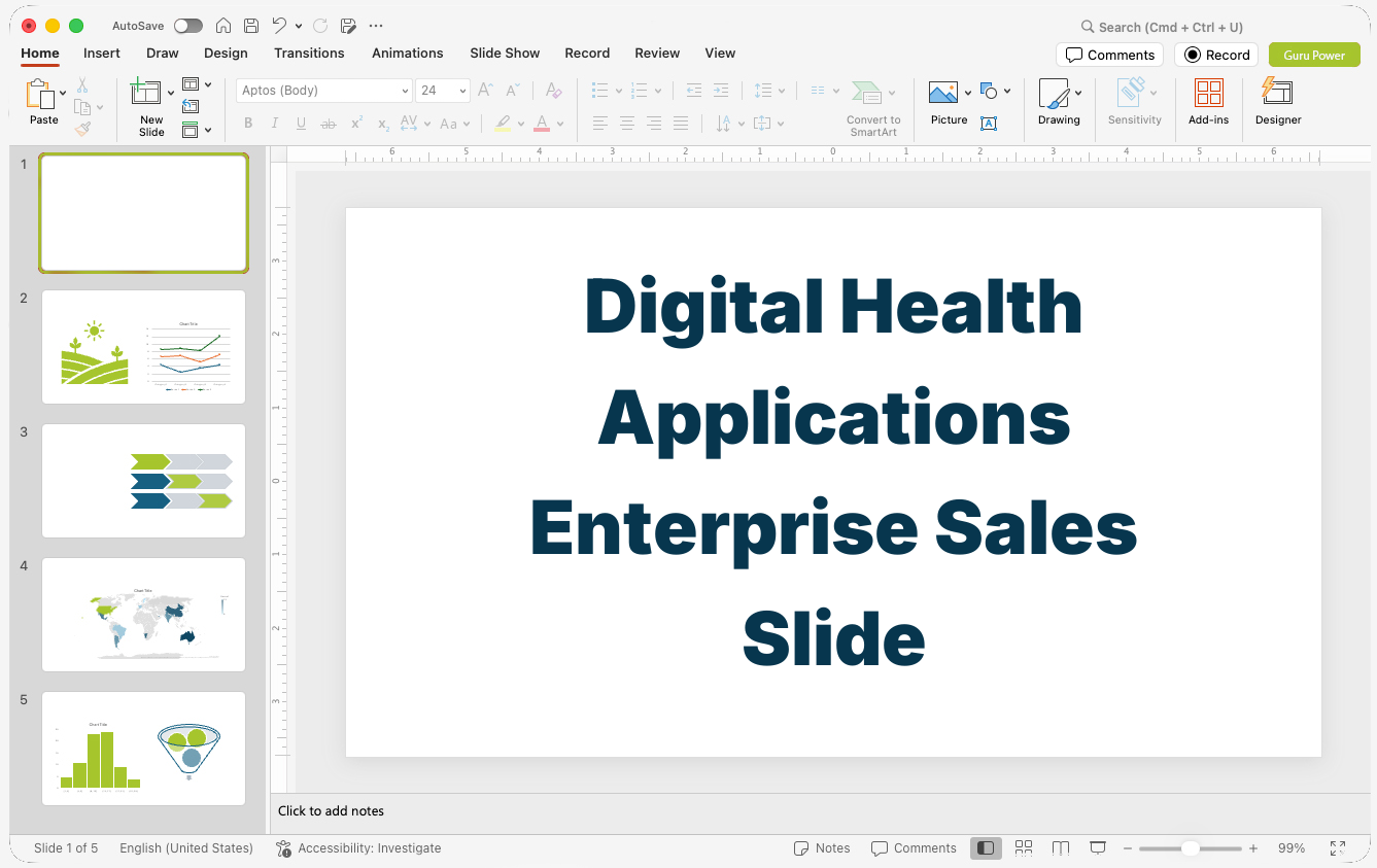 Digital Health Applications Enterprise Sales Slide-Deck
