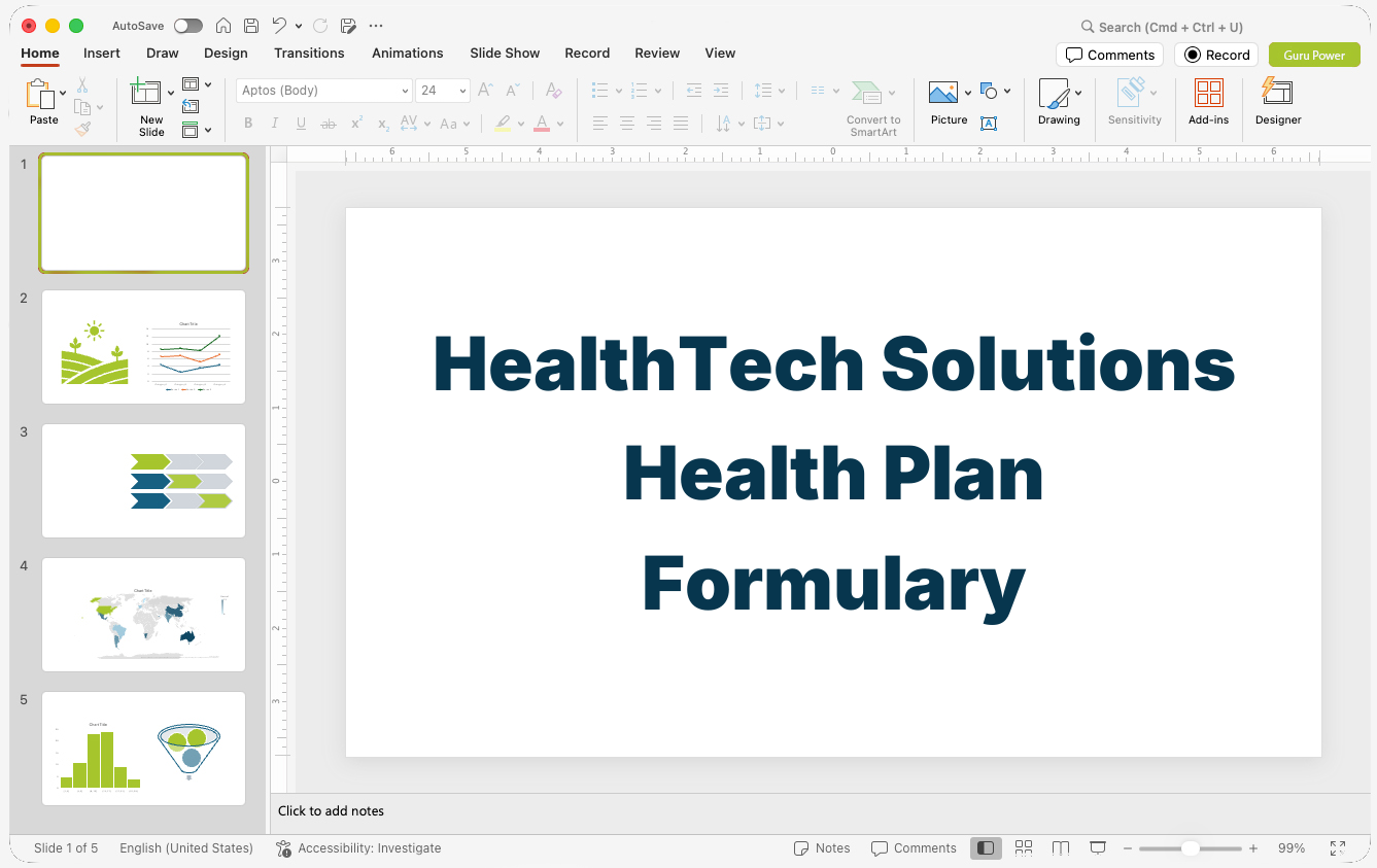 HealthTech Solutions Health Plan Formulary Presentation