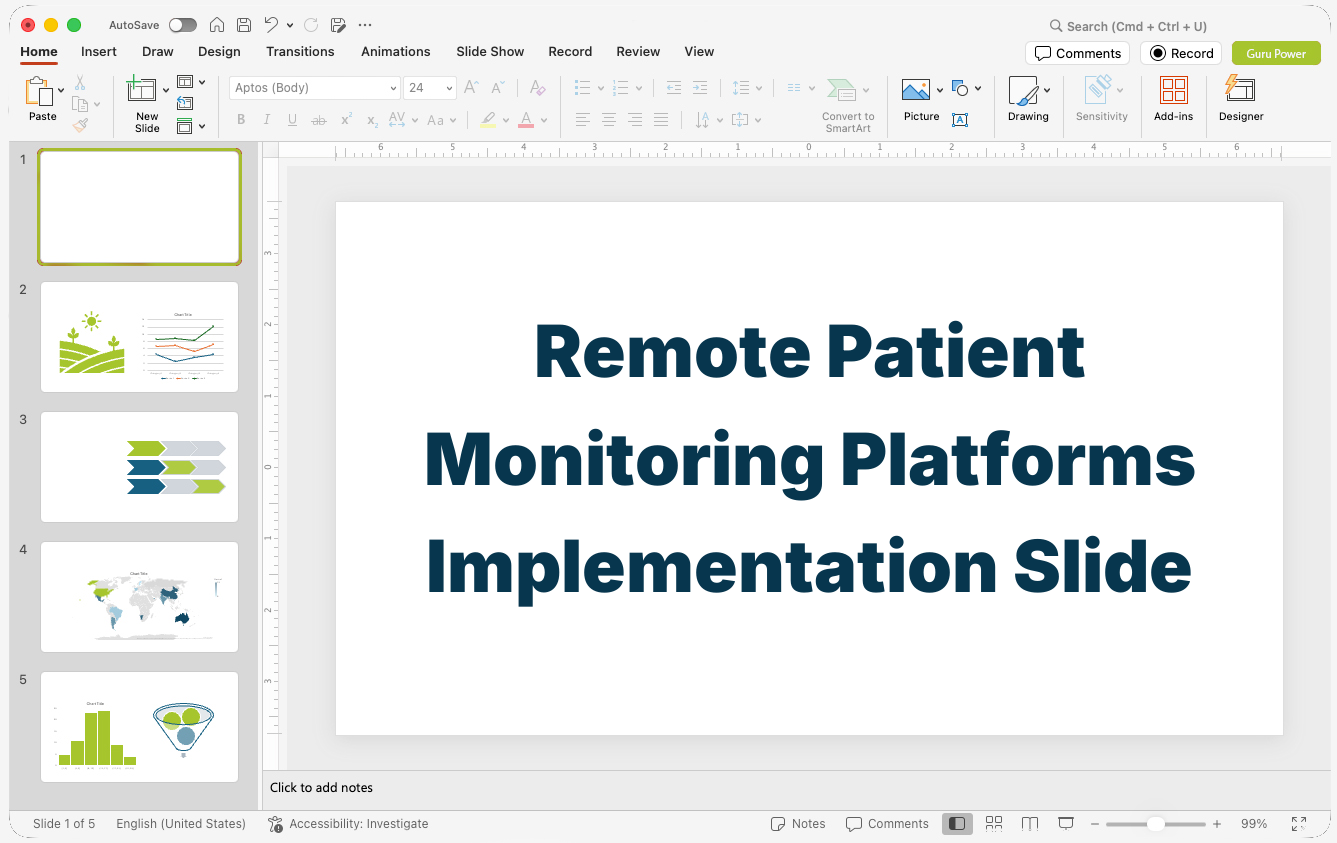 Remote Patient Monitoring Platforms Implementation Slide-Deck