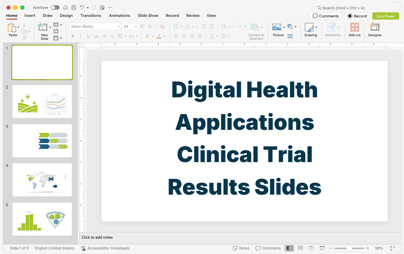 Digital Health Applications Clinical Trial Results Slides