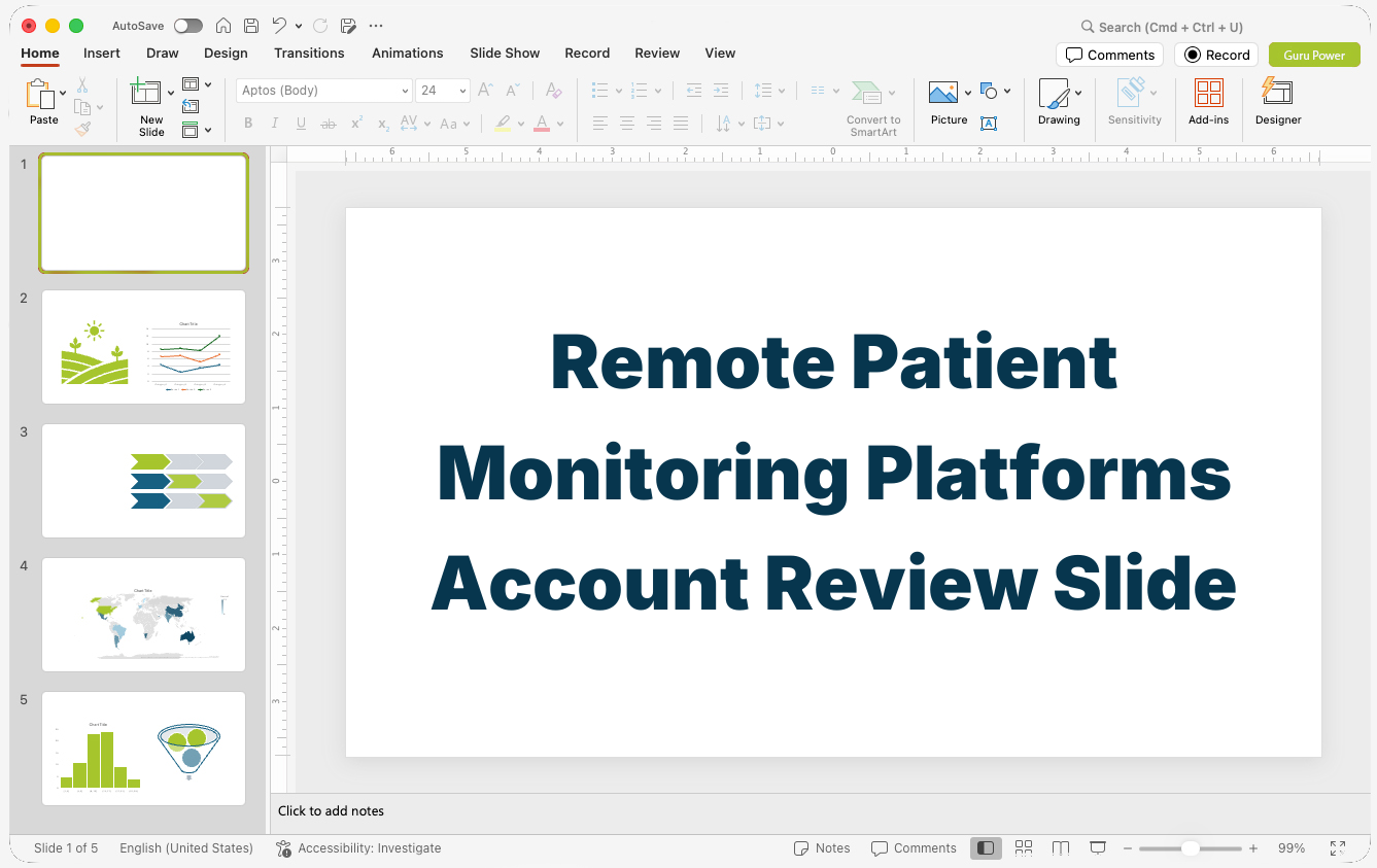 Remote Patient Monitoring Platforms Account Review Slide-Deck