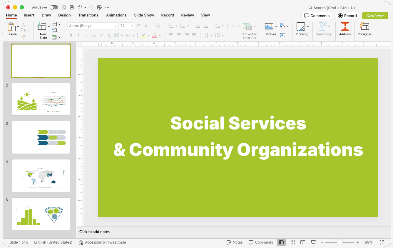 Social Services & Community Organizations Presentations