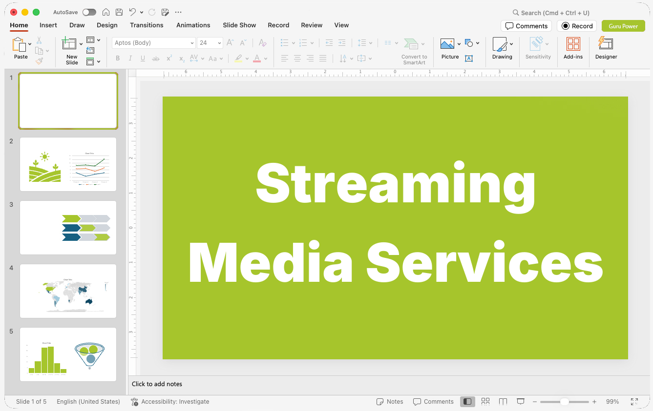 Streaming Media Services Presentations