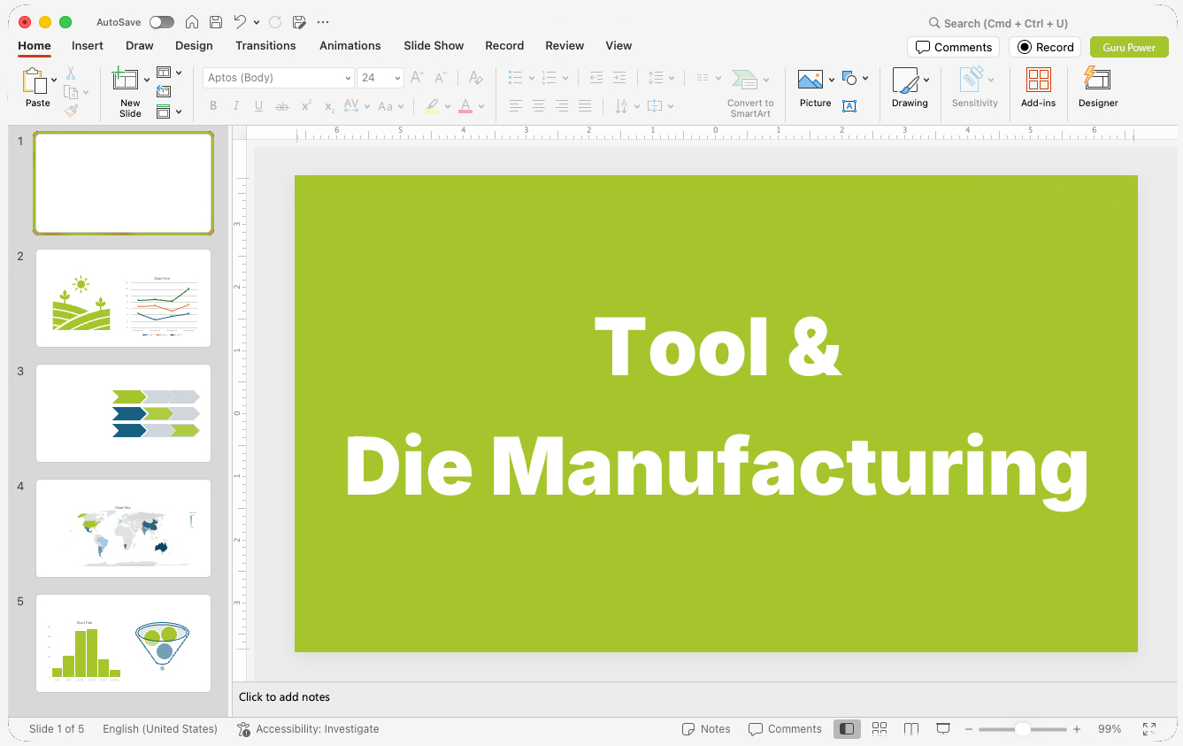 Tool & Die Manufacturing Presentations